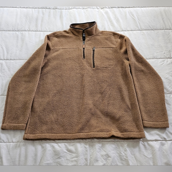 G.H. Bass & Co. Men's Brown Zip Up Sweater
